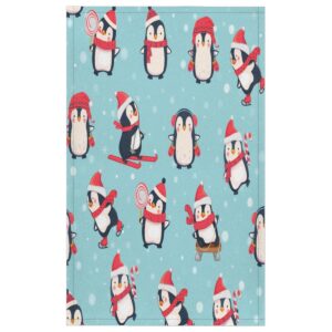 Winter Cute Penguin Küchentücher Weich Saugfähig für Zuhause und Küche 45 x 72 cm Cute Penguin Küchentücher Trocknen u