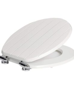 Harbour Housewares Weißer Toilettensitz mit Absenkautomatik - für den ganzen Familienclan im Schlafzimmer - robust, hygi