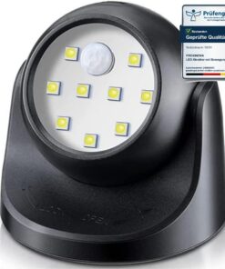 Fulcrum LED-Wandleuchte kabellos hell Verandalicht Schwarz