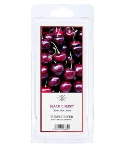 Purple River Duftwachs Black Cherry für Duftlampe | 4er Set | Raumduft für Aromatherapie | 10 Wax Melts, 6h Duftdauer je