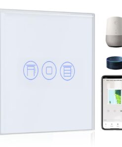 BSEED WiFi Smart Rolladenschalter für Wohnzimmerszenen, einfache Fernbedienung und Einführung in Smart Life/Tuya APP, W