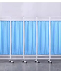 Sichtschutz mit Rädern | Faltbarer Raumteiler für Büros | temporaire Wand, Gelb 6 Stück, Blau 5 Stück