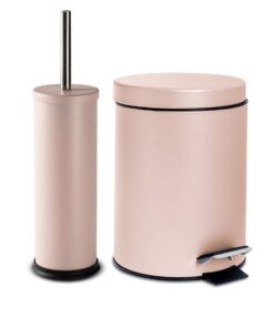 Harbour Housewares 3 Liter Matte Rosa Badezimmer Treteimer Toilettenbürste Set 2er