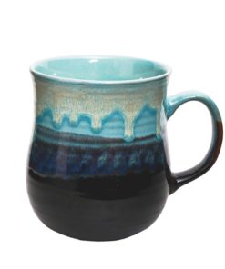 Grosses Keramik-Kaffee- und Teetäßchen 600 ml Ofenwechsel-Glasuren Kiln Transformation D originell für Kaffee, Tee, Milc