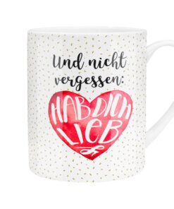 GRUSS & CO XL-Tasse Motiv "Lieb" für FreundIn als Geschenk | Porzellan Große Tasse 60 cl | Motiviert, Joint-Use, Mehrfab