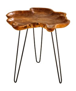 Riess Ambiente Beistelltisch WILD - 65cm - Massivholz Hairpin Legs Naturunikat Natural Look