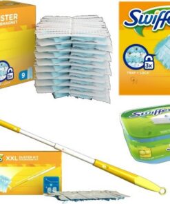 Set Swiffer Staubmagnet Teleskopgriff + Handgriff + 14 Tücher + 12 Wet-Tücher +Extrasférdig + Hausreinigung