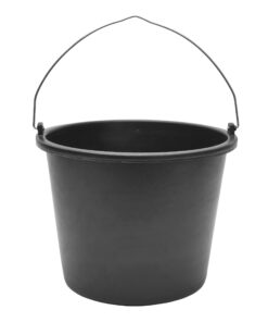 Robuster Mörteleimer Baueimer GD-0168 aus recyceltem Kunststoff mit Metallhenkel für Baustelle und Garten