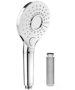 Rainsworth Duschkopf mit Filter - Wassersparend, Druckerhöhend, 3 Strahlarten Handbrause, Duschbrause, Kalkfilter, Entfe