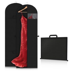 2 PCS atmungsaktive Kleiderhülle Lang 180 cm Schützt vor Staub & Feuchtigkeit für Brautkleider Abendkleider | Faltbare K