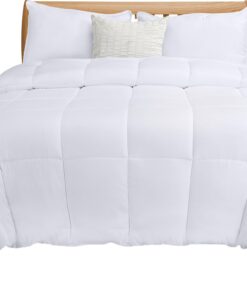Utopia Bedding Weißes Ganzjahresbettdecke 200x200 cm, 280 GSM Füllung, Mikrofaser Steppdecke
