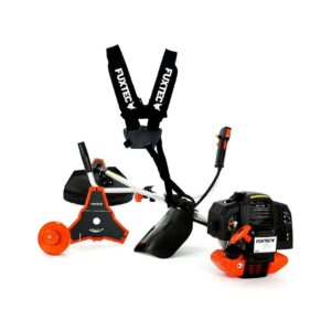 FUXTEC Benzin Trimmer mit 52 cc, 3 PS Leistung und Easy Starter für Profis und Hobbygärtner im Garten und am Rasen FUXTE