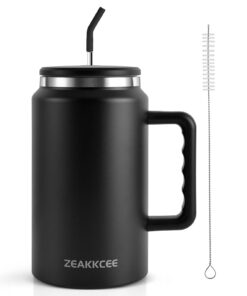 ZEAKKCEE 50oz Doppelwandiger Edelstahl Vakuum Isolierbecher Große Kapazität Heißer und Kalter Getränke für Outdoor- und