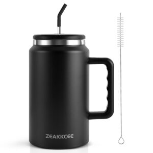 ZEAKKCEE 50oz Doppelwandiger Edelstahl Vakuum Isolierbecher Große Kapazität Heißer und Kalter Getränke für Outdoor- und