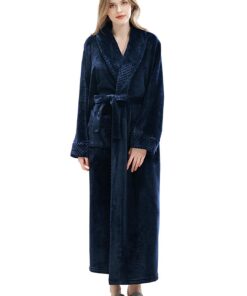 PUTUO Damen Warme Bademäntel Mikrofaser Winter Flauschig Saunamantel OEKO-TEX STANDARD 100 Weihnachtsgeschenk