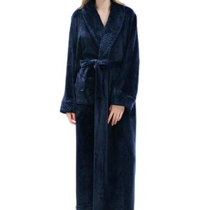 PUTUO Damen Warme Bademäntel Mikrofaser Winter Flauschig Saunamantel OEKO-TEX STANDARD 100 Weihnachtsgeschenk