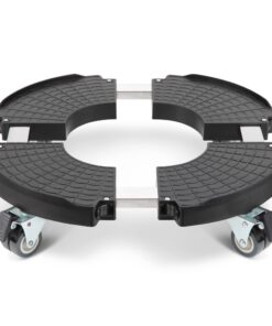 Pflanzenroller Rund Ø 50cm Tragkraft 200 KG, 360 ° Drehbare Rädern, Hausgarten Schwarz Pflanzenroller Rund Ø 50cm, 360 °