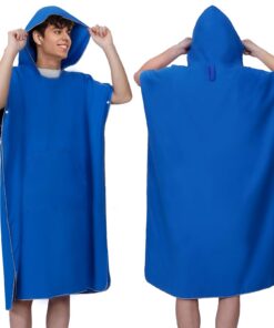 Zorplex Surf Poncho Ultraleicht Schnelltrocknend Saugfähige Mikrofaser für Strand Surfer Erwachsene Mittelgröße