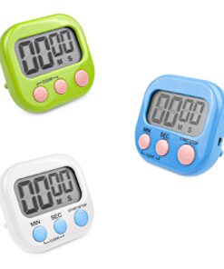 Küchentimer Fousenuk - Digital Timer mit Magnetiksonde und Stoppuhr, 3 Farben verfügbar, perfekt für Kochen und Backen