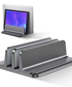 Bewahly Aluminium Verstellbarer Laptop Ständer für MacBook und Windows Notebooks, Laptop Platzsparender Halterung (Grau)
