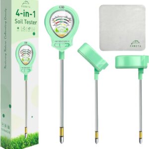 CUBETA Boden-Feuchtigkeitsmessgerät 4-in-1 für Pflanzen und Gartenarbeit