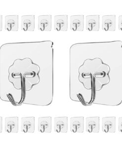 LABOTA Stark Adhesive Hooks 20 Stück für Küche & Badezimmer Max 10kg