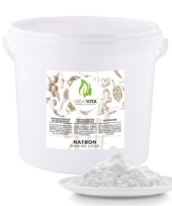 GreatVita Natron Pulver Lebensmittelqualität 5kg Eimer Baking Soda Backpulver Putzen Reinigen Umweltfreundlich