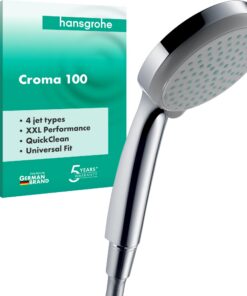 Hansgrohe Croma 100 Duschkopf für Antibakterielle Dusche mit Vielselector und Chromchromieren