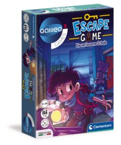 Clementoni Escape Game - Die verlassene Schule - Familien-Spiel für Kinder ab 8 Jahren - Gesellschaftsspiel zum Knobeln