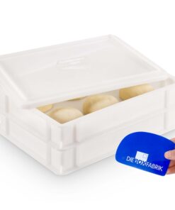 2x Pizzaballenbox Gusto + 1 Deckel | Teigbox für 6 Pizzaballen,Pizza Gärbox, ideal für Professional und Amateure