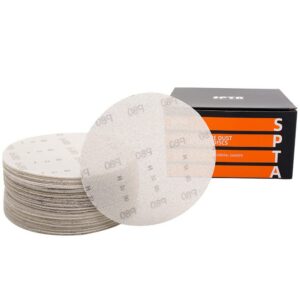 Netz-Schleifscheiben Ø 150 mm Klett, 80/120/180/240/320 Grind, 50 Stück für Staubfreies Schleifen auf Orbitalschleifer