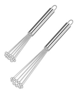 Edelstahl Ball Schneebesen Set 2 Stück für Kochen, Mischen, Schlagen