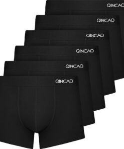 QINCAO Boxershorts Herren 6er Pack Ohne Kratzenden Zettel Baumwoll Unterhosen OEKO-TEX STANDARD 100 × Männer ×Comfort ×K