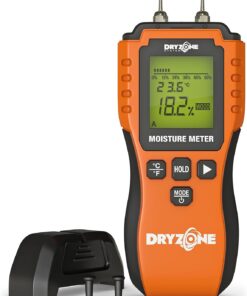 Dryzone Feuchtemessgerät für Wand- und Holzmaterialien - bequeme Feuchtigkeitsmessung im Hausbau - 0-99% RH, 120 mm Wald