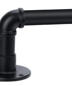 1‑Zoll Industrielle Gardinenstange Schwarz – verstellbar 66–120 cm