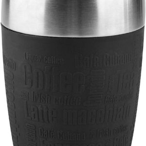 Emsa Isolier-Trinkbecher Mobil genießen 200 ml Dreh- Trinkverschluss Schwarz Travel Cup 1 Stück
