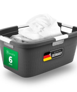 Novaliv Sparset 6X Wäschewanne Anthrazit Haushalt Wäschebehälter