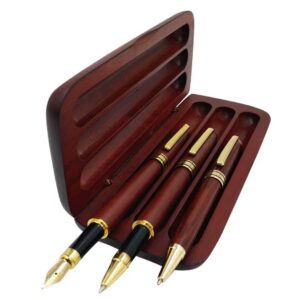 **3 Stück Holzkugelschreiber - Holz Kugelschreiber für Kinder - Schulkleidung - Lackierte Kugelschreiberminen - 10 cmコミ