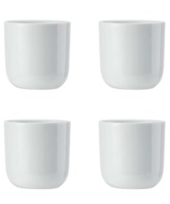 Mikasa Chalk Porzellan-Eierbecher-Set 4er-Pack 5cm weiß spülmaschinenfest in Geschenkbox