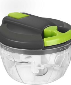 Zwiebelschneider Manuell 520ML mit Seilzug - Multizerkleinerer für Zwiebeln Knoblauch Gemüse