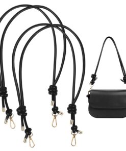 Mongtsamz Verstellbarer Schultergurt Schwarz für Taschen Ersatz Taschenhenkel Frauen Umhangsring mit Metallhaken
