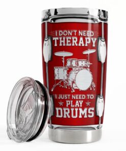 SANDJEST Drummer Gifts Insulierte Tumbler 20oz Edelstahl Travel Mug für Drummer Männer und Frauen