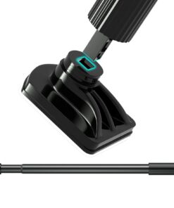 Ausziehbare Teleskopstange 85–420 cm Ø33 mm – Duschvorhangstange ohne Bohren, Klemmstange (Schwarz) Verstellbare Spanns