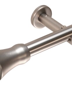 Deco-Raum Gardinenstange auf Maß 25 mm – Edelstahl-Optik, 120 cm