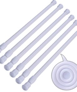 SIQUK Weiß 40-70cm Teleskopstange ohne Bohren für Badezimmer und Schrank Schwingtorgardine