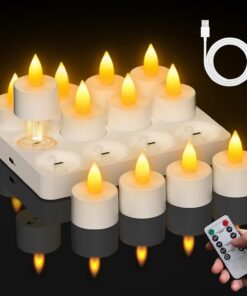 LED Teelichter Wiederaufladbar Weihnachten Tischdekoration