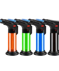 Kerzenanzünder Butan Gas Feuerzeug Set – Nachfüllbar, Winddicht, 360° Drehbar, Flamme Einstellbar, Mit Sicherheitsversch