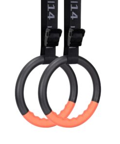 BOOSTEADY Turnringe Set - Verstellbares Nylonband bis 4,6m, rutschfeste ABS Klimmzug Trainingsringe für Kinder und Erwac