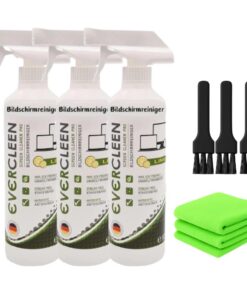 9-teiliges Reinigungsset - 3X500ml Bildschirmreinigungsspray + 3X Mikrofasertuch | Für Smartphones, Laptops, Tablets, TV