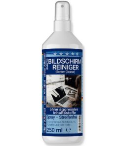 250ml Bildschirmreiniger Spray - gegen Fettflecken & Fingerabdrücke | für alle Displays & Tablets | Hocheffektiv gegen S